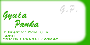 gyula panka business card